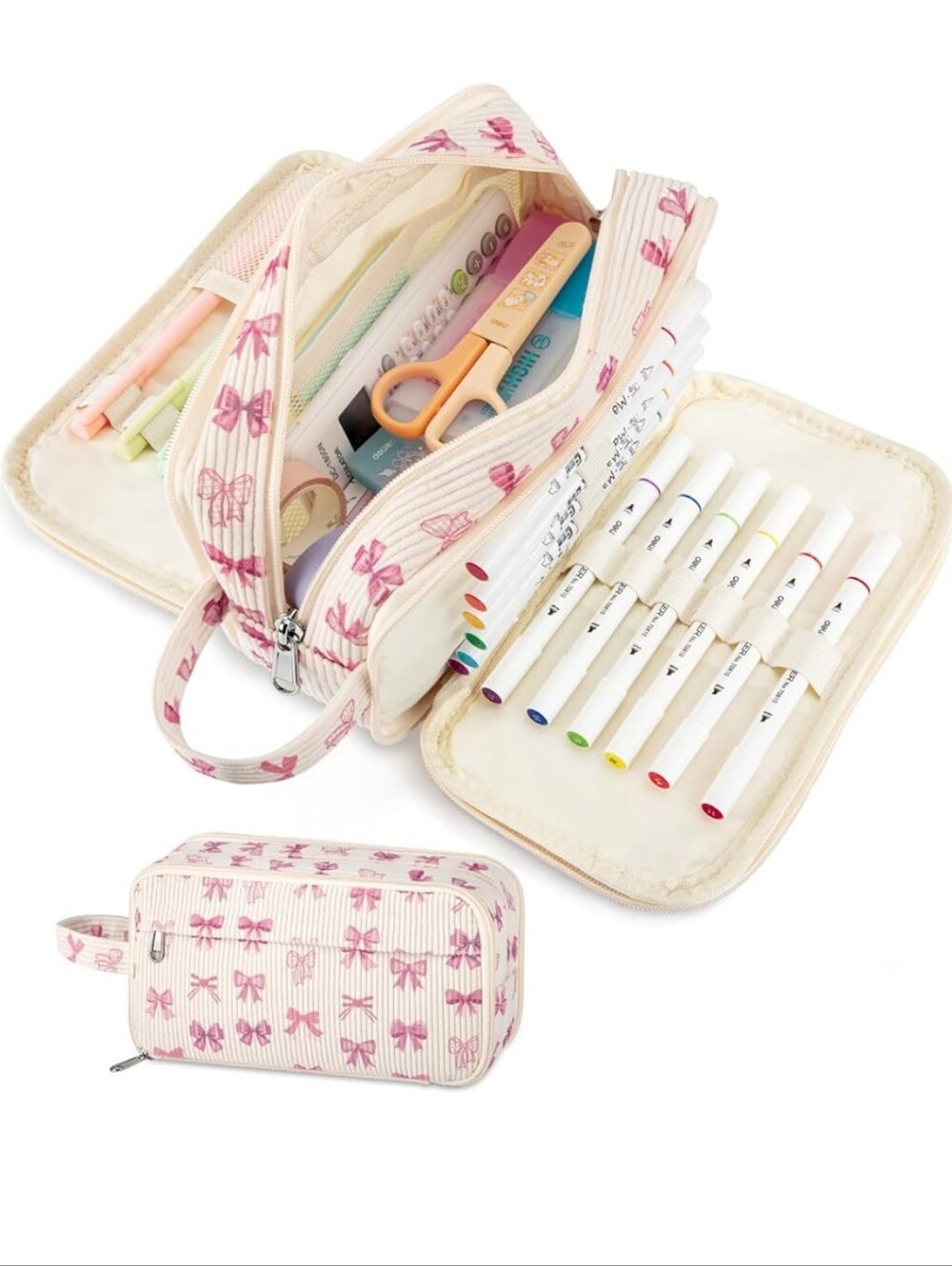 Bow Print Pink Organizer